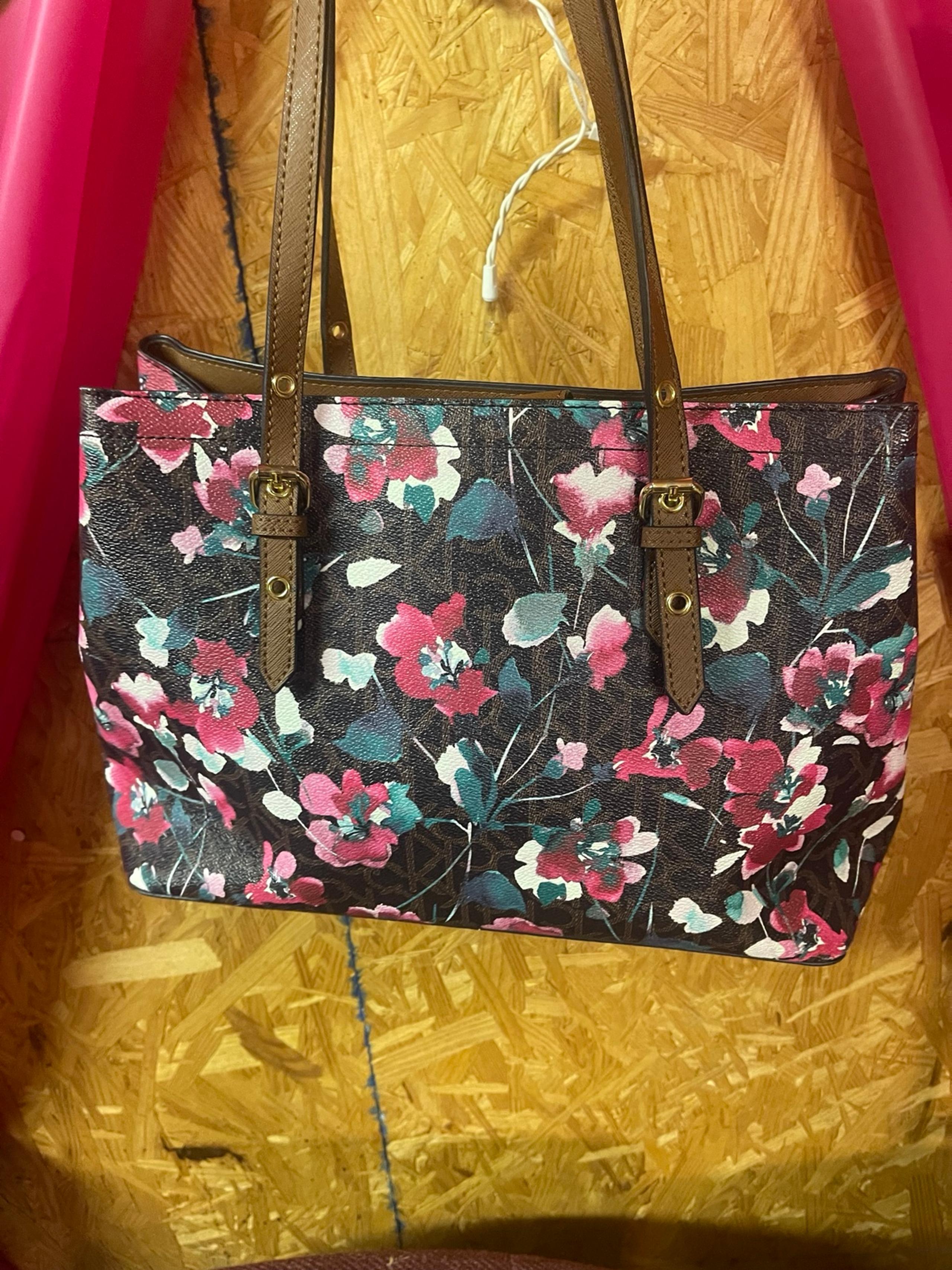 Calvin Klein Women Hayden Shopper Bag Tote Purse Floral Logo Print