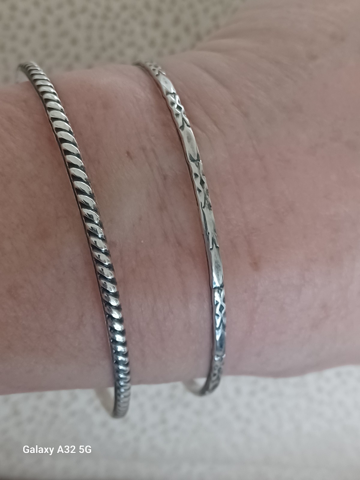 Vtg.Mexico sterling silver bangle bracelets