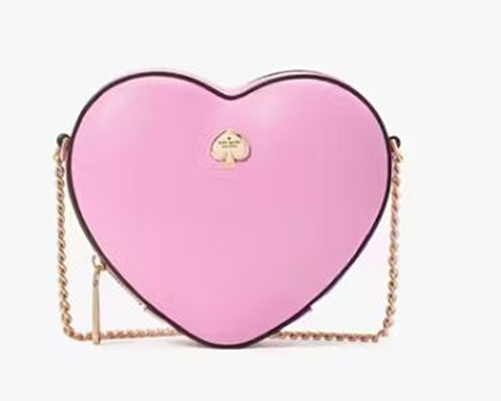 NWT Kate Spade Love Shack 3d Mini Heart Crossbody - Surf Pink