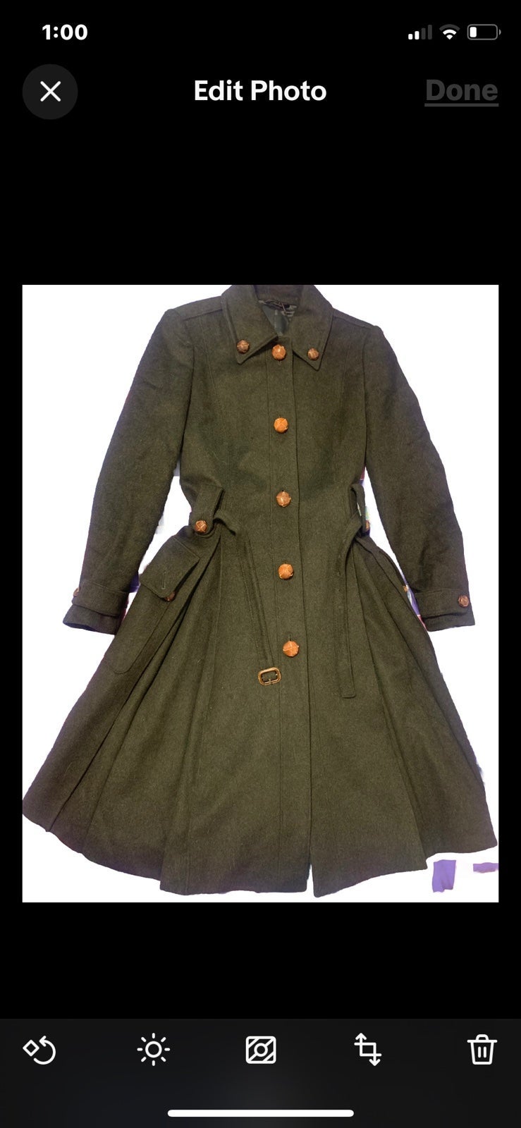 Extra small European size 40 wool women coat