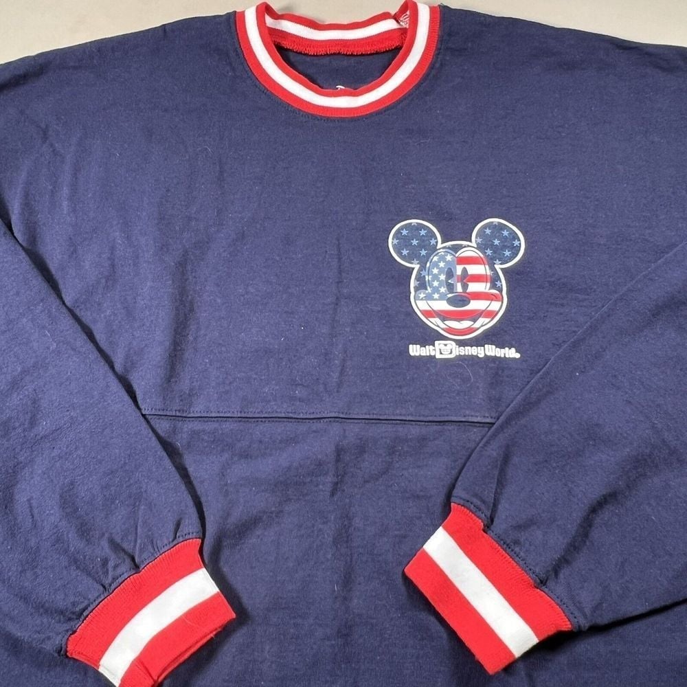 Disney Spirit Jersey Disney Stars And Stripes Mickey Mouse Small Red White Blue