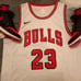 Jordan 1 Satin Bred with Chicago Bulls Jersey