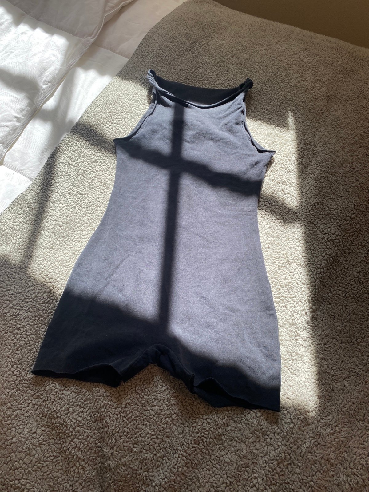 SKIMS RAW EDGE OPEN BACK ROMPER