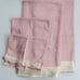 Vintage Grand Prix by Avanti Pink Seashell Trim Bath Hand Towel Set of 4