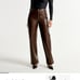 ABERCROMBIE BROWN LEATHER PANTS