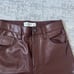 ABERCROMBIE BROWN LEATHER PANTS