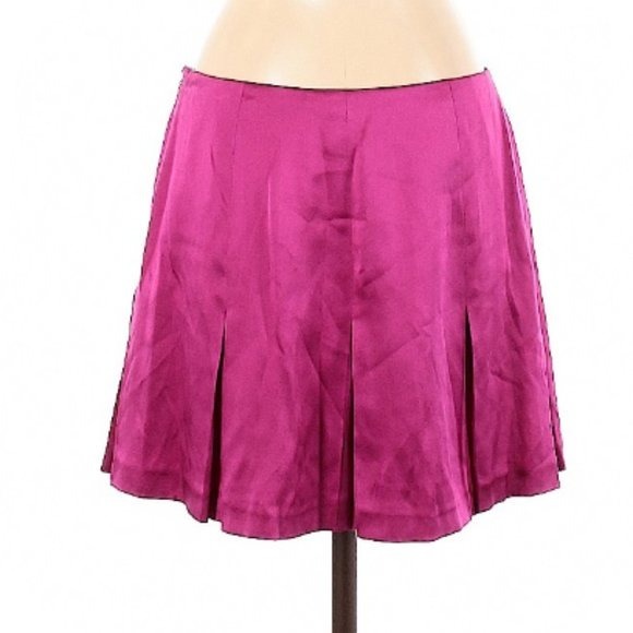 RALPH LAUREN Size 8 hot pink silk mini-skirt in excellent condition