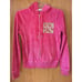Pink Victoria's Secret pink velour hooded zip front gold sequins jacket