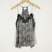CAMI NYC Zebra Print Silk Top Size SMALL Black & White THE RACER Blouse Women's