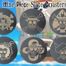 One Piece Slate Coasters Laser Engraved 4 Pack (Chose Your Own 4 Pack) READ