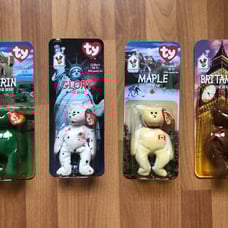 Ty Teenie Bennie Babies Collect all 4 Bears ( Erin, Maple,Glory and Britannia)