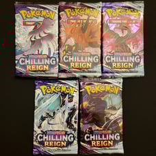 Bundle&Save MessageMe: (5) Pokémon Chilling Reign Complete Booster Pack Art Set