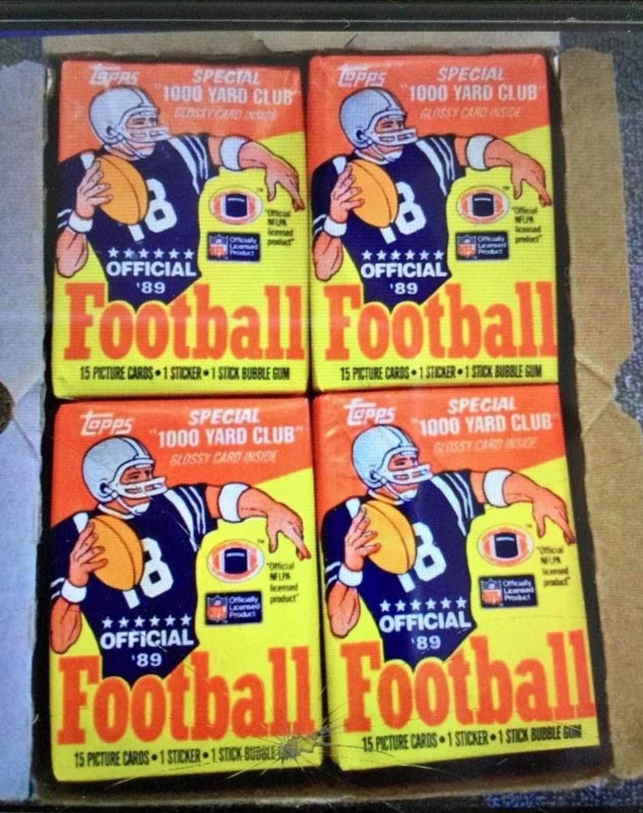 (2) Topps 1989 Football Wax Boxes & 1 box set