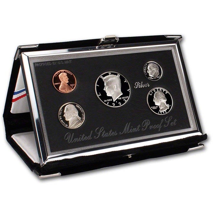 1992-S U.S. Mint Premier SILVER Set Display Box/ COA
