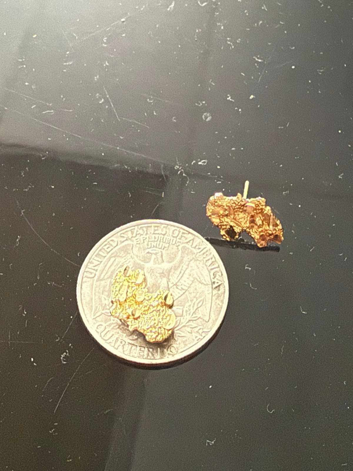 Gold Nugget earrings 10k gold