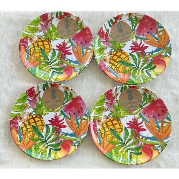 Outdoor Collection Melamine Set of 4 Plates
