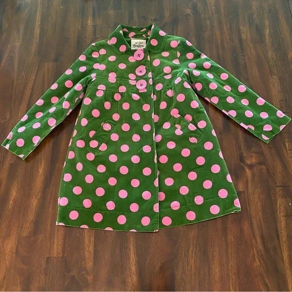 Mini Boden Polka Dot Coat Size 5/6Y