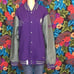 L-R-G Lifted Research Group Letterman Jacket Lion 2XL Purple Grey Varsity Coat