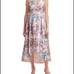 Eliza J floral vneck sleeveless floral high low dress size 10
