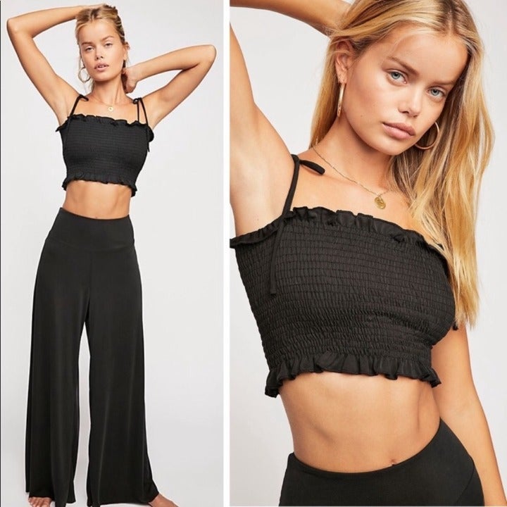 Free People Black pant set M/L