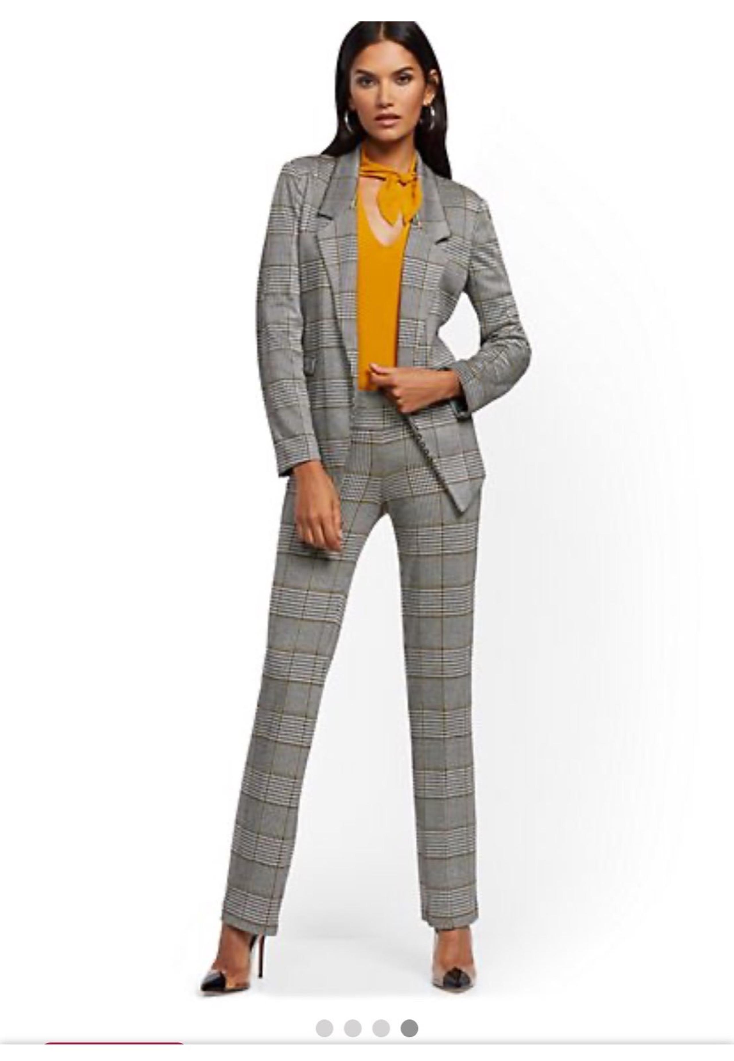 New York & Company soft plaid suit