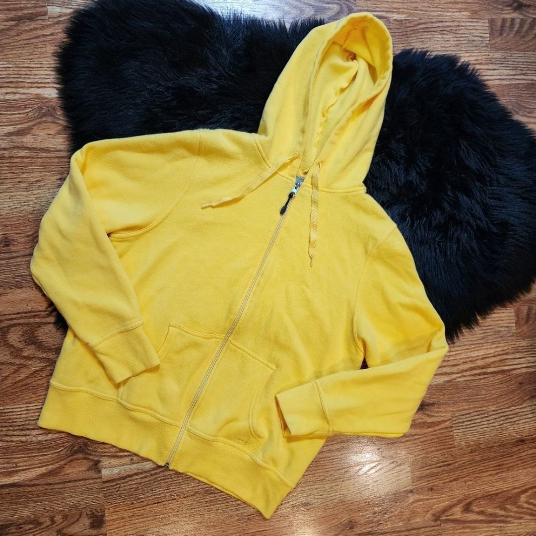 Champion C9 Yellow Zip-Up Fleece Lined Hoodie Women's Size XL