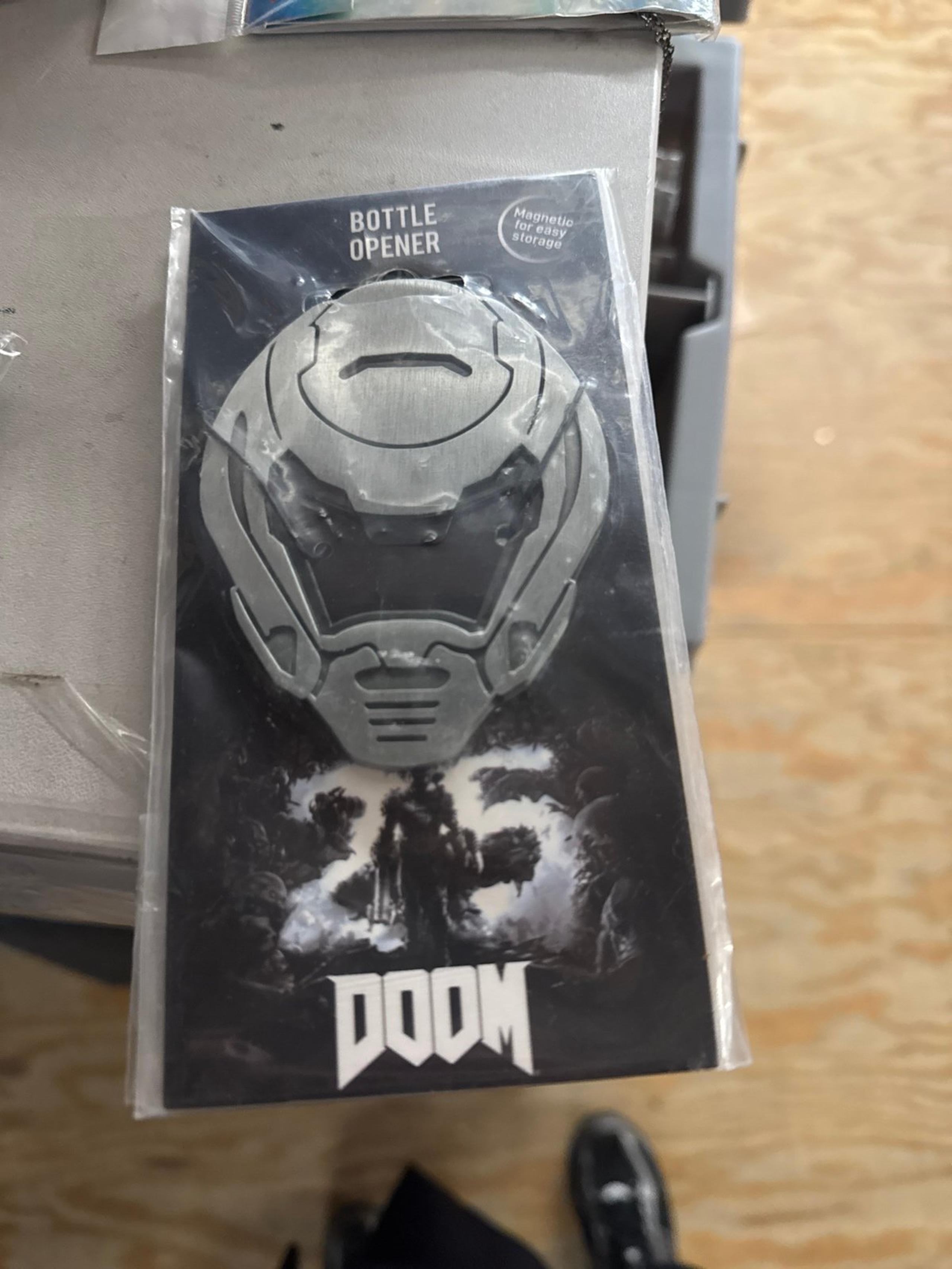 Doom 25th anniversary bottle opener