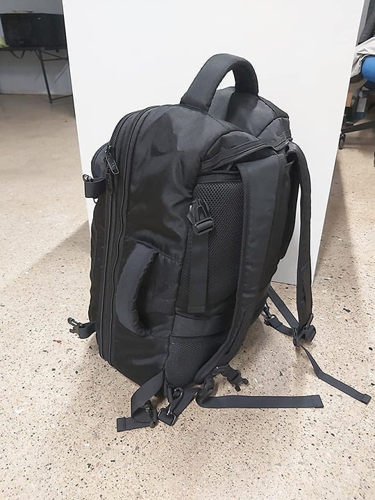 Carry on Backpack, Extra Large Travel Backpack Expandable Airplane Bag Black