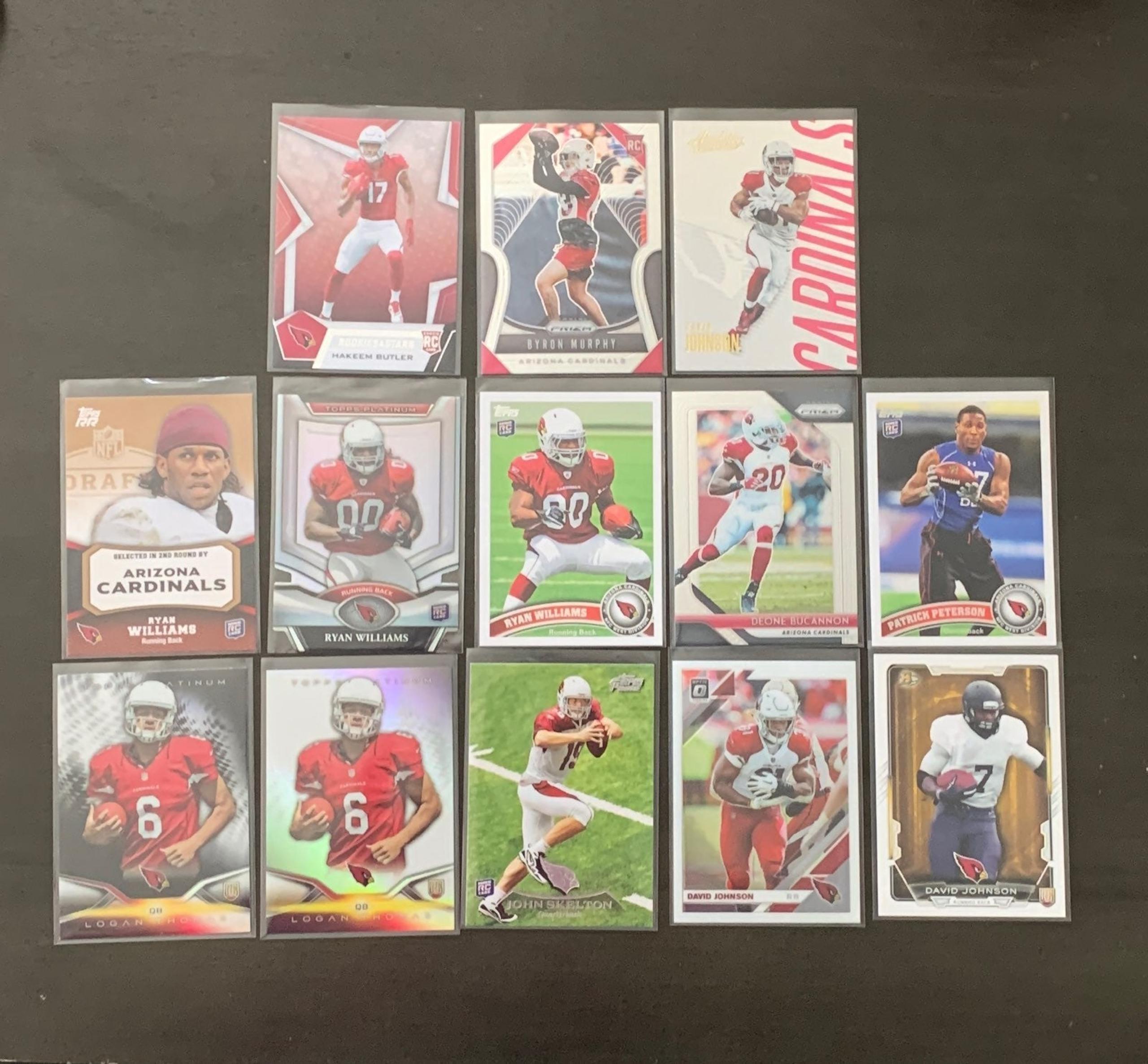 Arizona cardinals NFL 13 card lot