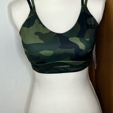 Swiss Brand Catalina Olive Camo Sports Bra L