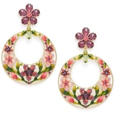 128 Kate Spade berry floral hoop Earrings -