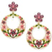 128 Kate Spade berry floral hoop Earrings -