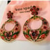 128 Kate Spade berry floral hoop Earrings -