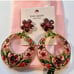 128 Kate Spade berry floral hoop Earrings -
