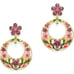 128 Kate Spade berry floral hoop Earrings -