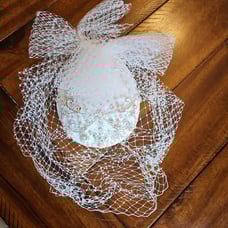 Vintage wedding hair piece veil