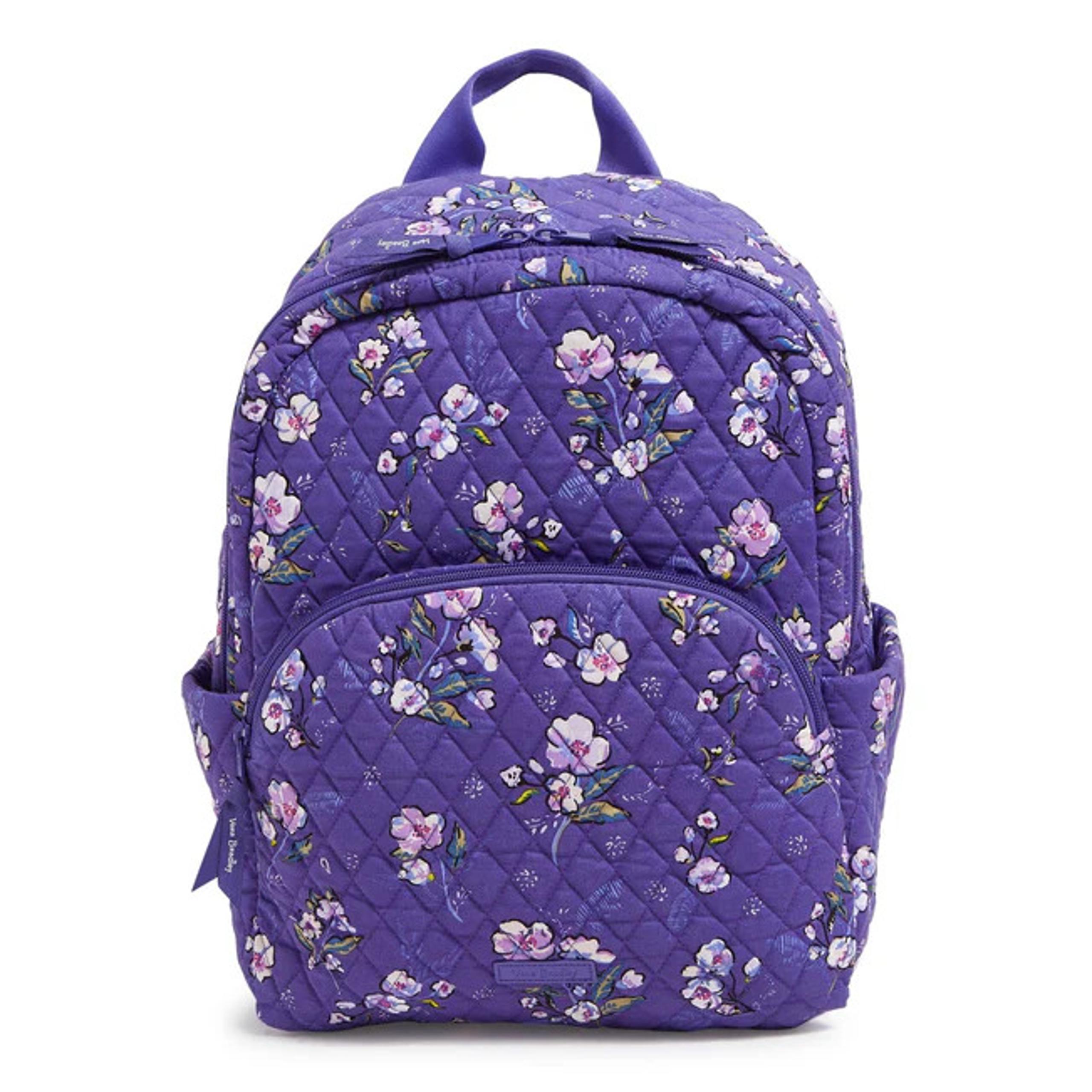 NEW Vera Bradley Essential Backpack in cotton Wild Roses pattern