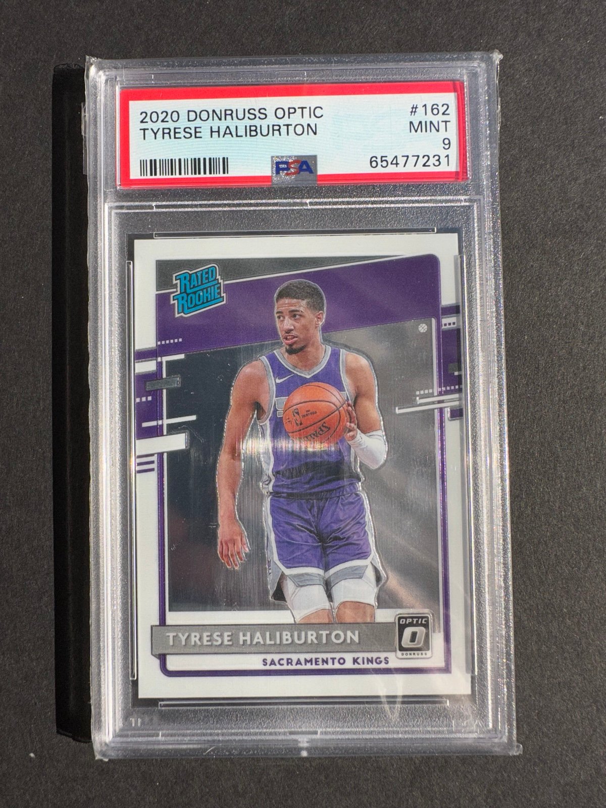 Tyrese Haliburton Rated Rookie Optic PSA 9 (NBA Indiana Pacers Sacremento Kings)