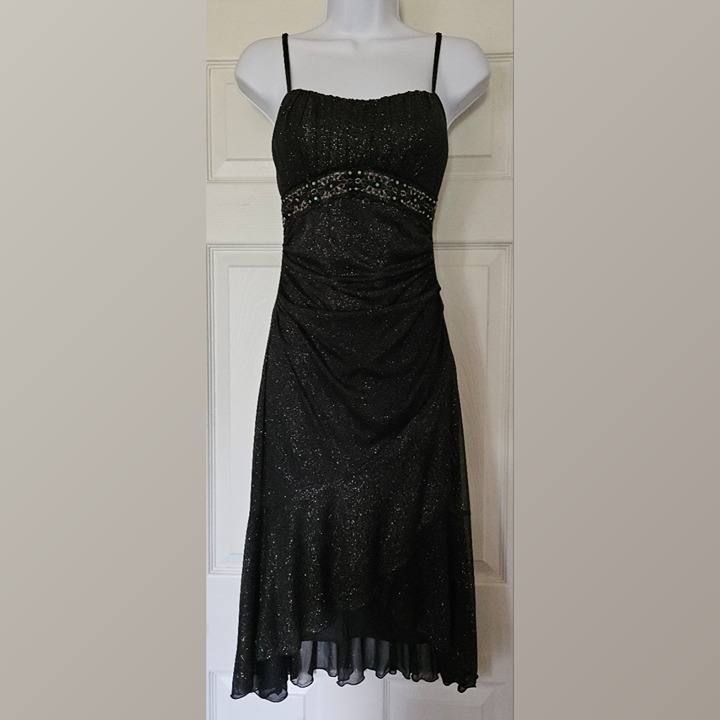 90s/Y2K Vintage Ruby Rox Metallic Sparkle midi Dress