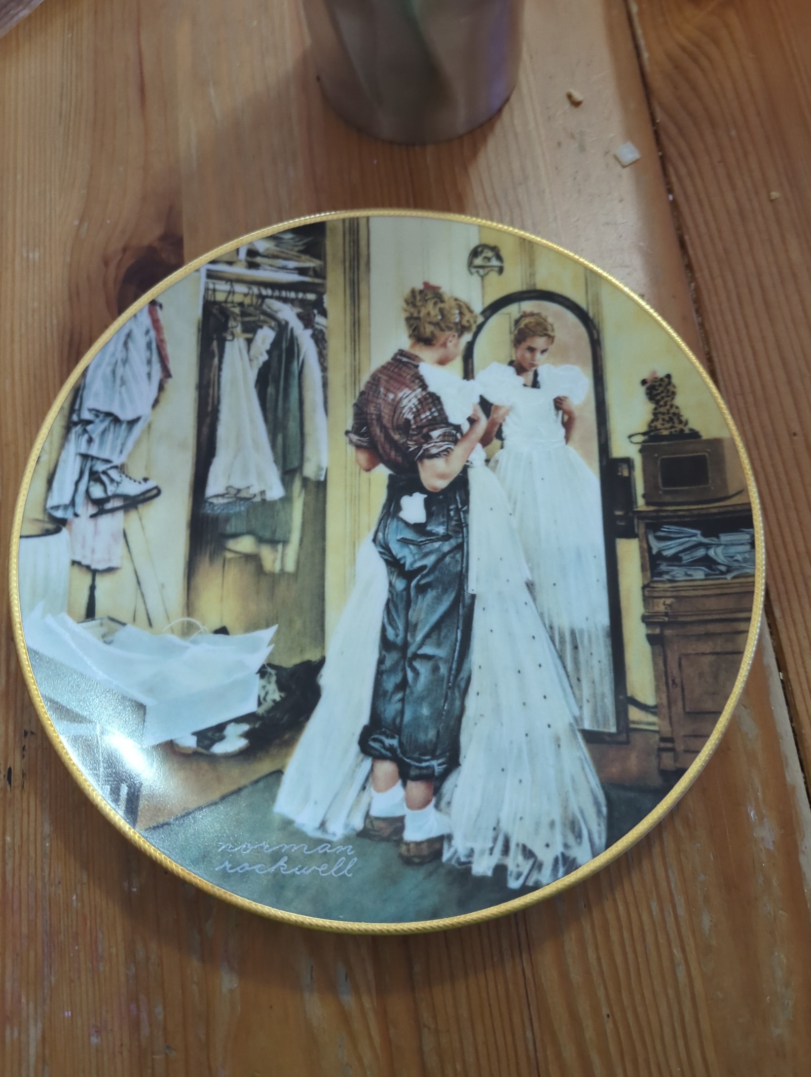 Norman Rockwell commemorative plate 7089B Her First Formal