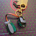 Burberry Beasts Leather Key Charm and Padlock Bag Charm