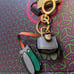Burberry Beasts Leather Key Charm and Padlock Bag Charm