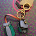 Burberry Beasts Leather Key Charm and Padlock Bag Charm