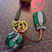 Burberry Beasts Leather Key Charm and Padlock Bag Charm