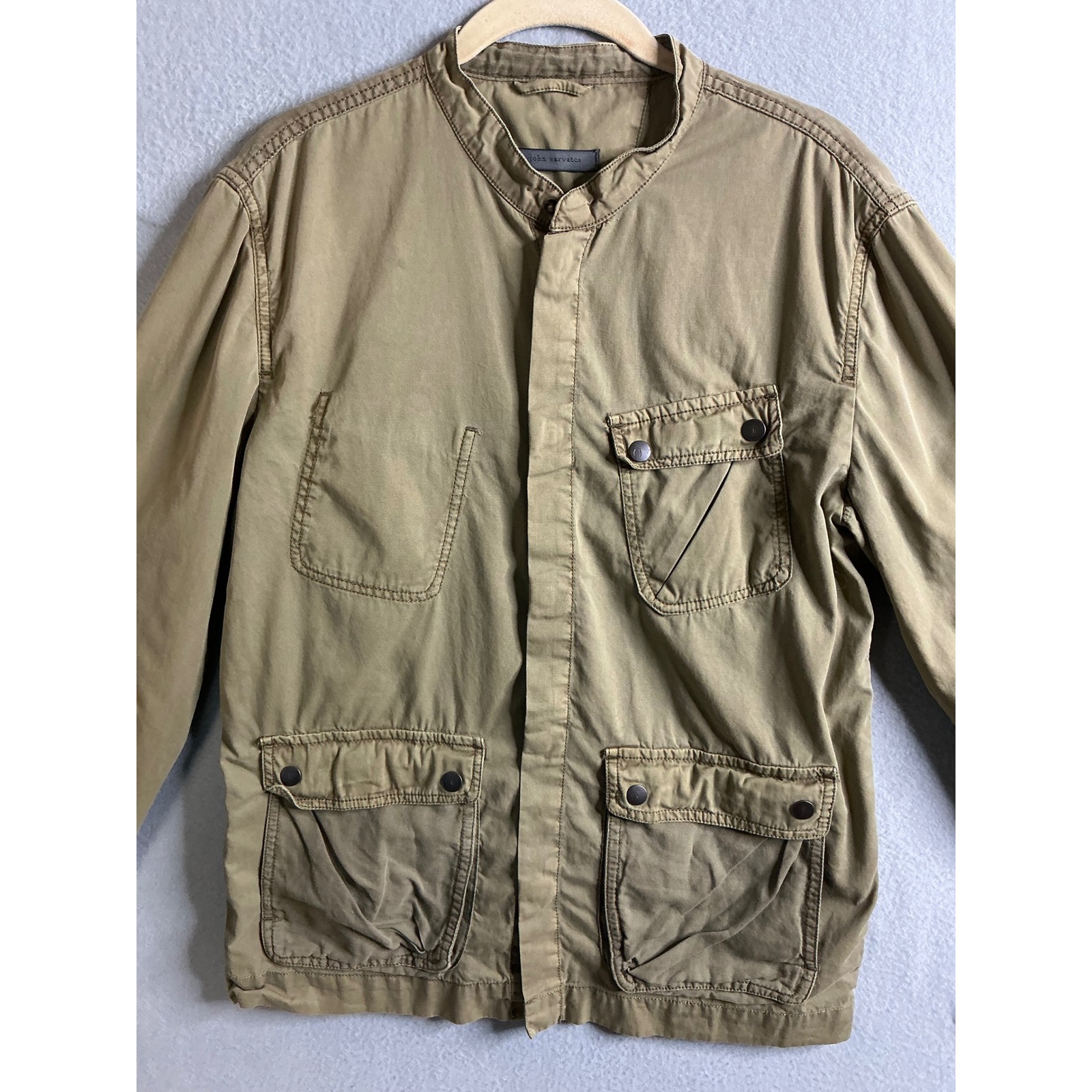 John Varvatos Jacket Men's Medium Utility Jacket Four Pocket Military Style