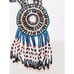 Vintage Native American Seed Bead 5 Medallions Necklace Wolf Willow & Ghost 21”