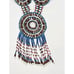 Vintage Native American Seed Bead 5 Medallions Necklace Wolf Willow & Ghost 21”