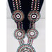 Vintage Native American Seed Bead 5 Medallions Necklace Wolf Willow & Ghost 21”