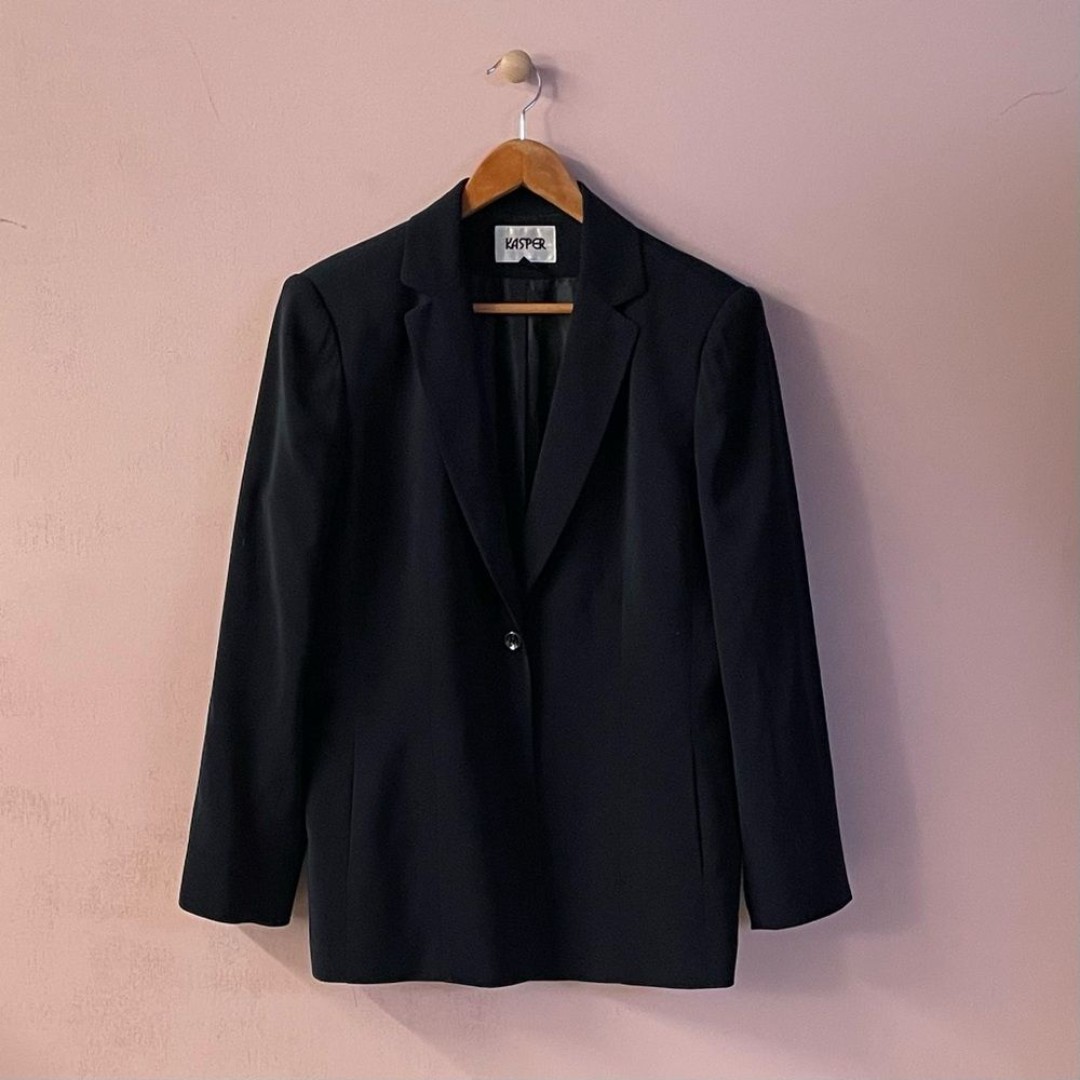Vintage Kasper Dark Navy Blue Blazer