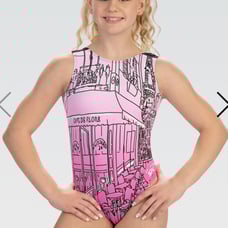 NWT GK gymnastics tumbling City Of Love Tank Leotard 2024 Paris Olympics AXS